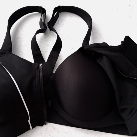 Victorias Secret Nwt Knockout Front Close Underwire Black Sport Sports Bra - Picture 2 of 3